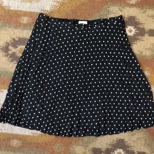 J Crew factory pleated polka dot skirt